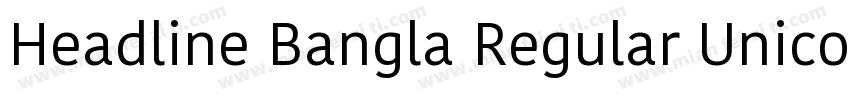 Headline Bangla Regular Unicode字体转换